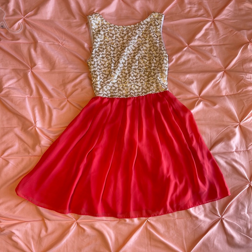 B Darlin Pink / Coral Dress Size 5/6